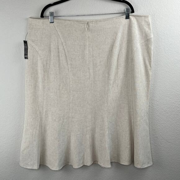 Courtenay Paneled Midi Skirt Heathered Cream NWT Plus Size 22W - Picture 14 of 14